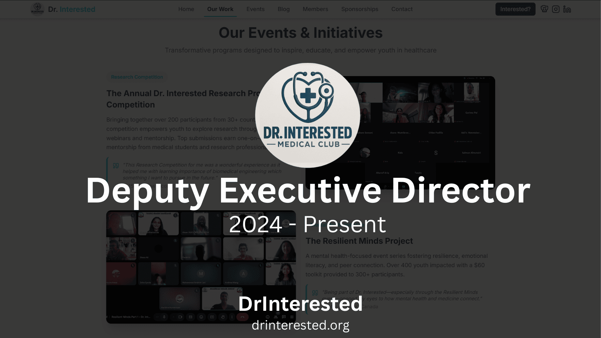 Deputy Executive Director - Dr. Interested